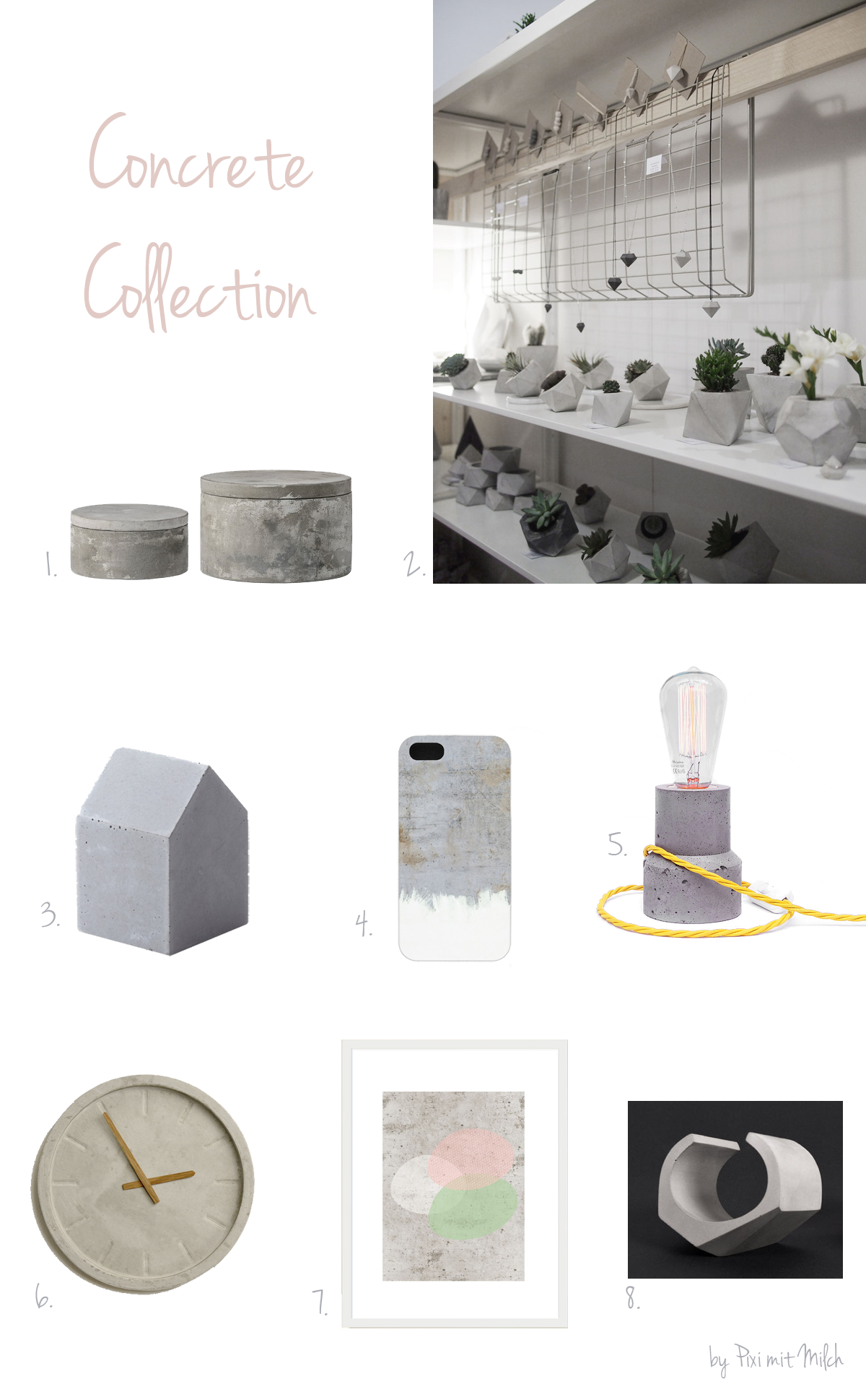 Concrete Collection | Pixi mit Milch