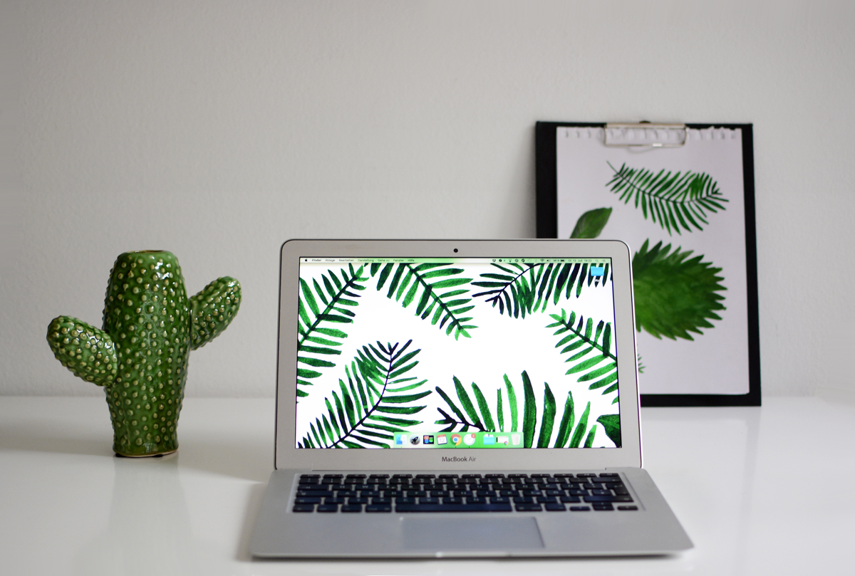 Palm-Leaves-Wallpaper | Pixi mit Milch