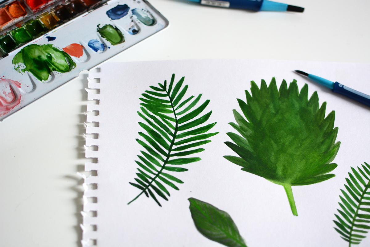Palm Leaves Zeichnung | Pixi mit Milch