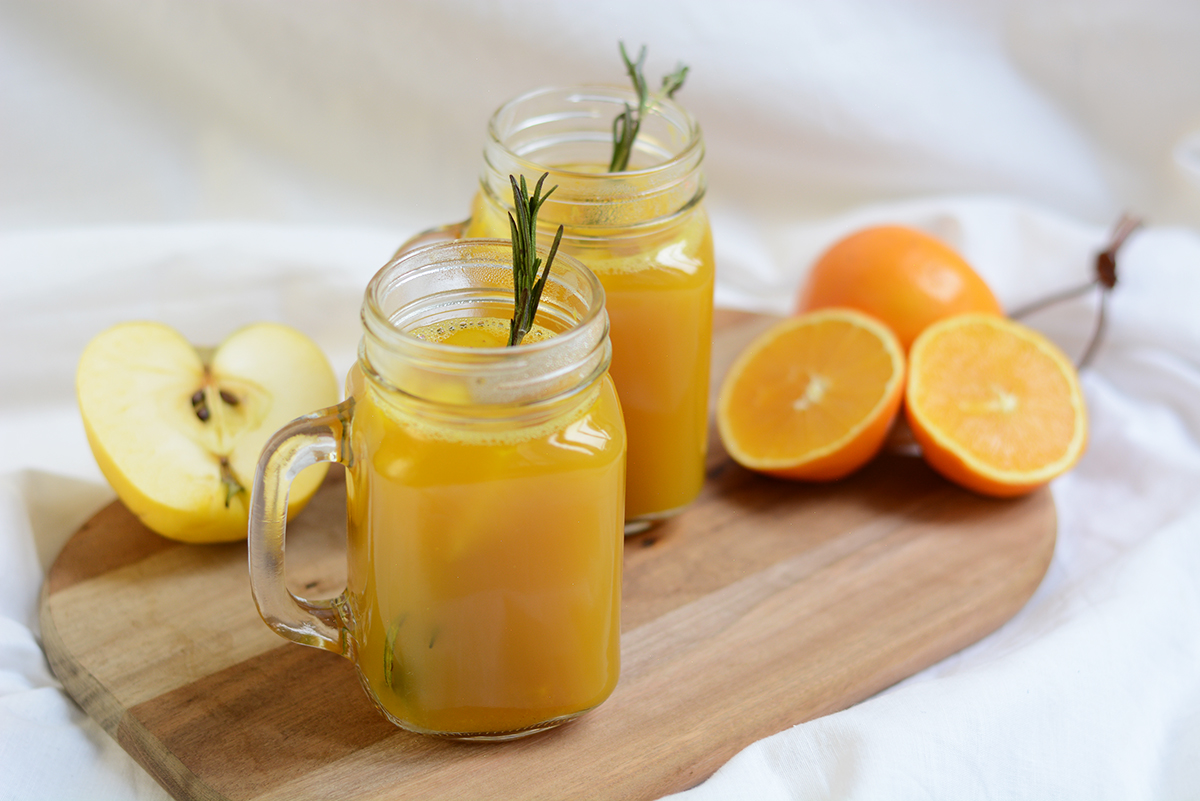 Rezept: Orangen-Apfel-Punsch | Pixi mit Milch