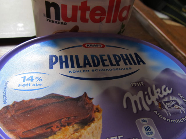 Nutella und Philadelphia mit Milka