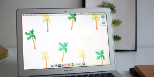 Palmen-Wallpaper-Desktop | Pixi mit Milch