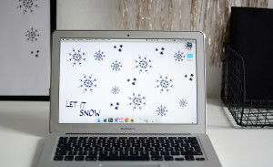 Wallpaper-Snowflakes | Pixi mit Milch