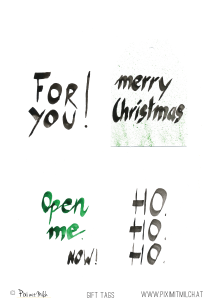 Gift-Tags Printable | Pixi mit Milch