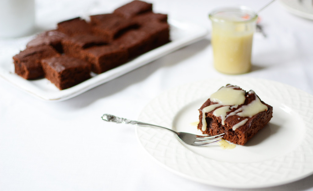 Rezept: Brownies mit Salted Caramel - Pixi mit Milch